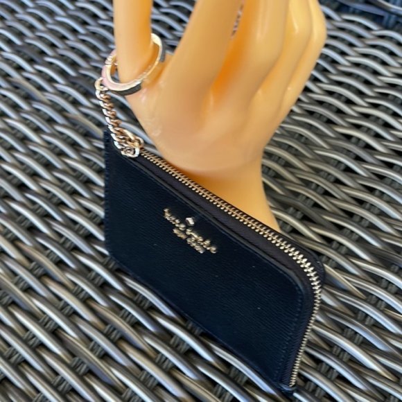 Kate Spade Darcy Medium L-Zip Card Holder Black - Picture 7 of 15